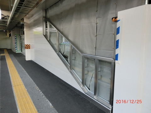 京都駅 JR奈良線ホーム改良工事（2016年12月25日）