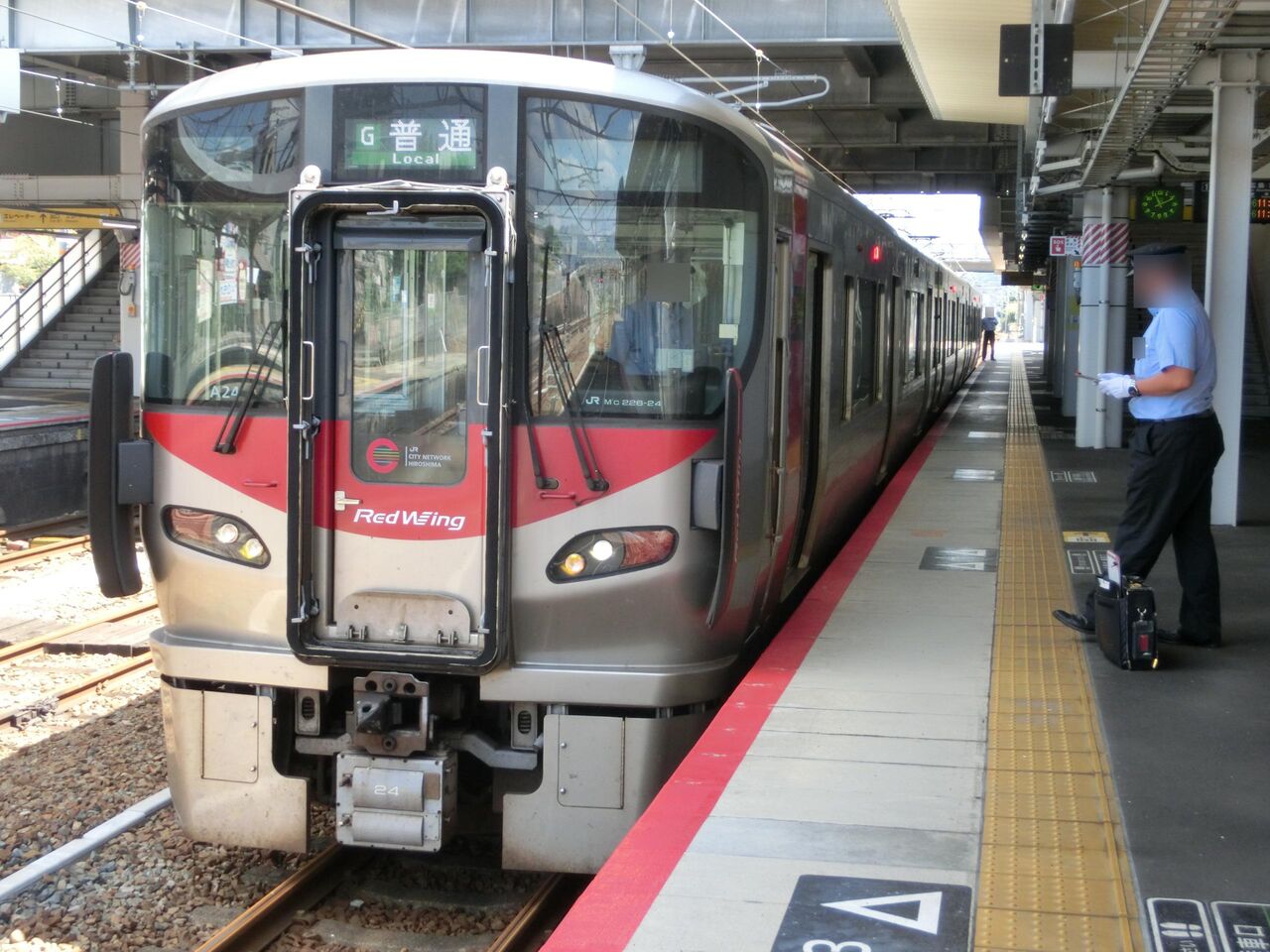 西条駅で普通 「八本松行き」 を撮る （西日本豪雨に伴うレアな行き先