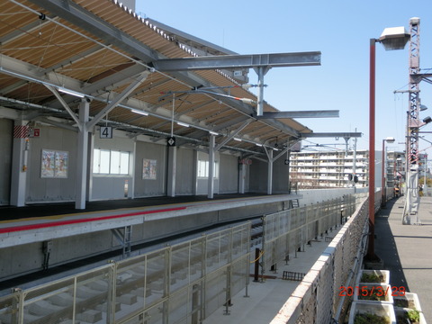 鴫野駅 新ホーム使用開始前日の様子（2015年3月28日） 【Part2】