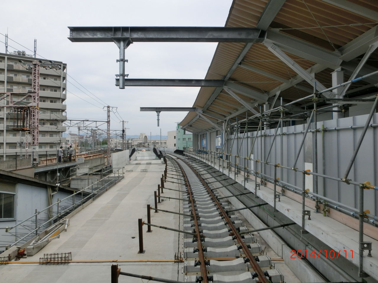 鴫野駅 新ホーム設置工事 14年10月 ホーム編 関西のjrへようこそ