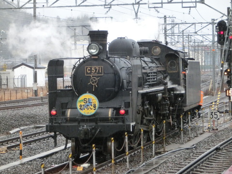 【臨時】 米原駅で 「SL北びわこ号 木ノ本行き」 の表示を撮る （2015年3月）