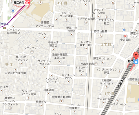 JR野江駅 地図