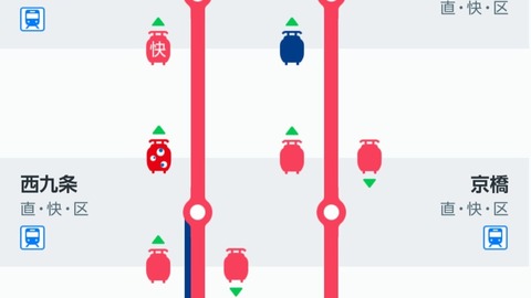 JR西日本の列車走行位置で 「エキスポライナー」 のアイコンがミャクミャクな件