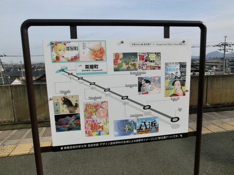 茶屋町駅の駅名標が 「アート化」 されていた件。 ひらがな駅名標も更新(2017年1月)