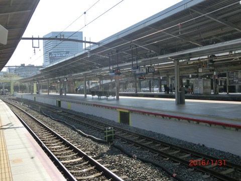 新大阪駅の新11・12番のりば、使用開始前日の様子（2016年1月31日） 【Part2】