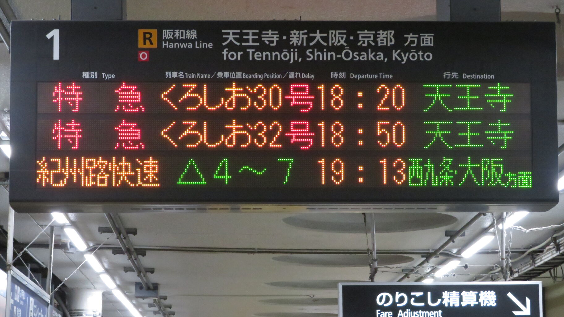 1日限定で復活】 和歌山駅で特急くろしお 「天王寺行き」 を撮る