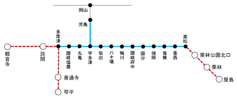 JR四国 ICOCAエリア(2020年3月以降)