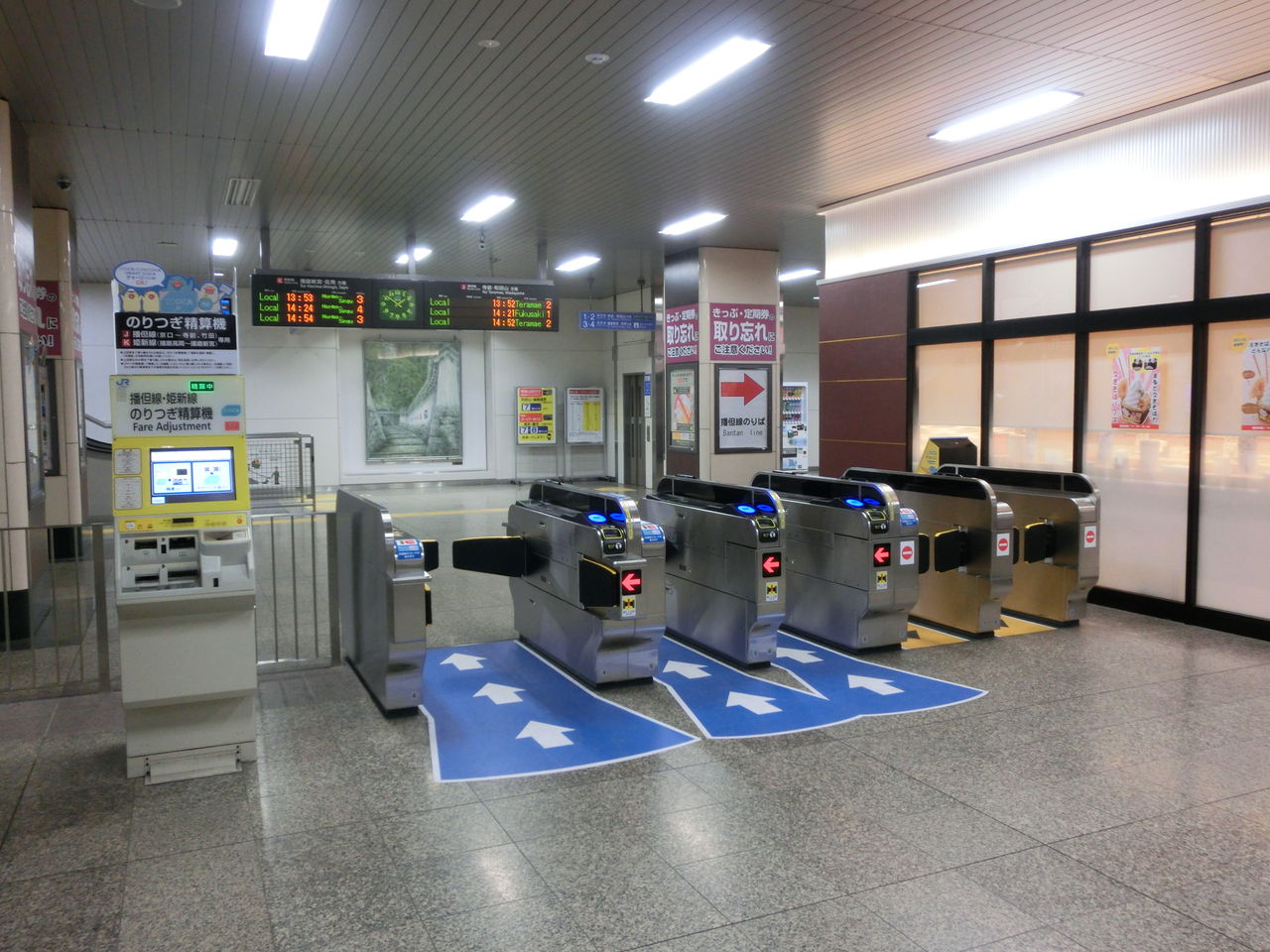 姫路駅 播但線・姫新線 「のりかえ改札」 使用開始後の様子