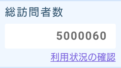 このブログの訪問者数が累計500万人を突破しました!!!