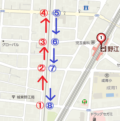 JR野江駅 地図（2016年）