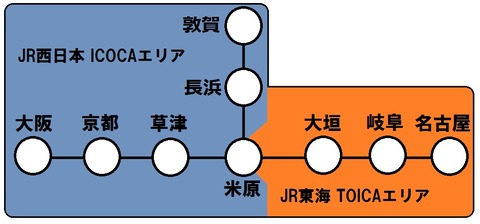 ICOCAエリアとTOICAエリア（2026年度版）