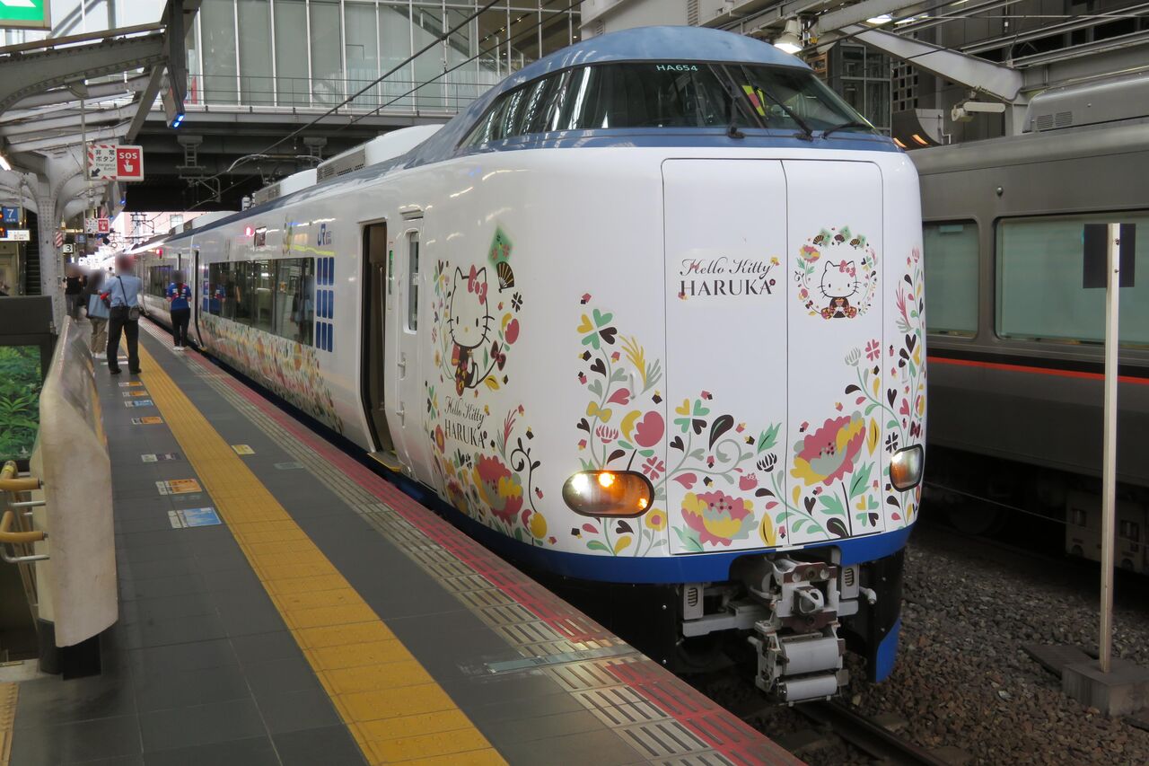 1日限定】 大阪駅で関空特急はるか 「新見行き」 の団体専用列車を撮る