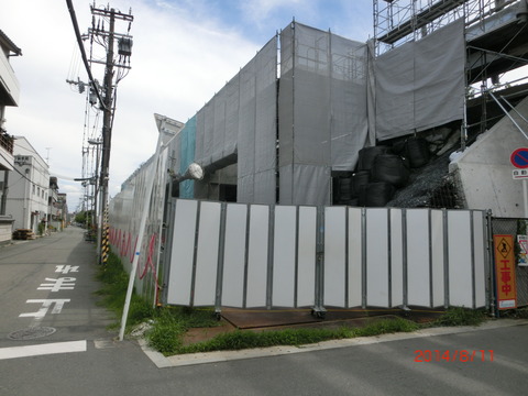 おおさか東線 JR淡路駅 建設工事(2014年8月)