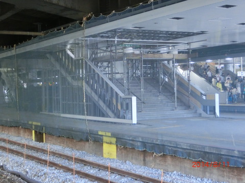 新大阪駅 旧15・16番のりば改装工事(2014年8月) 【Part2】