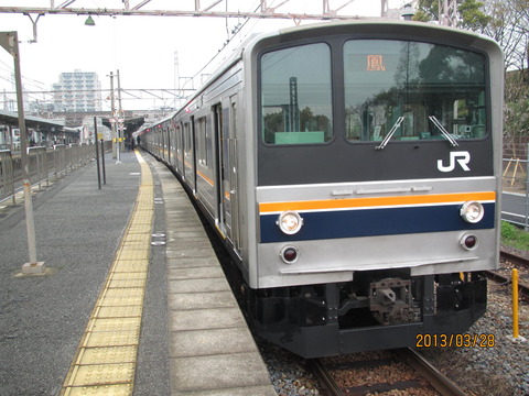 阪和線で JR京都線から来た205系を撮る（2013年3月）