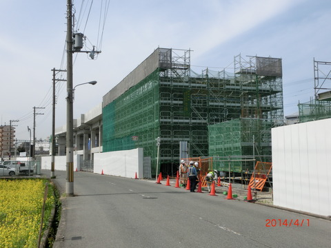 おおさか東線 南吹田駅 建設工事（2014年4月上旬） 【Part2】