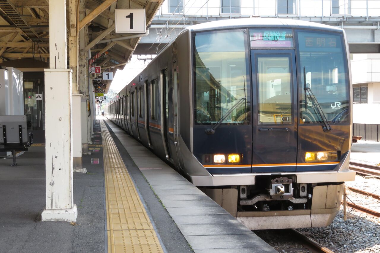 1日に1本だけ】 木津駅で区間快速 「西明石行き」 を撮る （321系