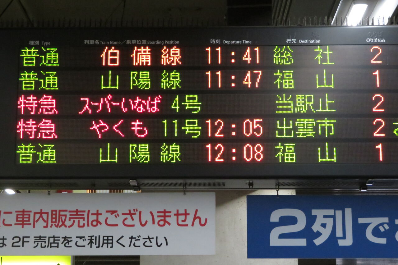 鉄道行き先表示板 岡山↔総社、岡山↔備中高松 鉄道行き先表示板岡山↔総社、岡山↔備中高松