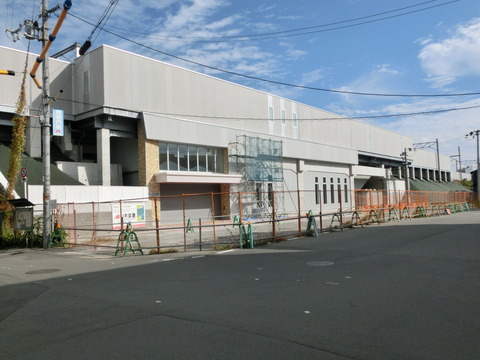 おおさか東線 JR淡路駅 建設工事（2018年11月）