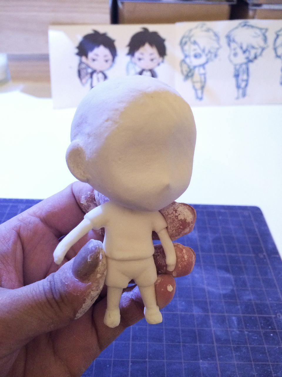 赤葦君フィギュア製作6 顔の形を調整してかち割る おさしみ製作所 赤葦君フィギュア製作6 顔の形を調整してかち割る おさしみ製作所