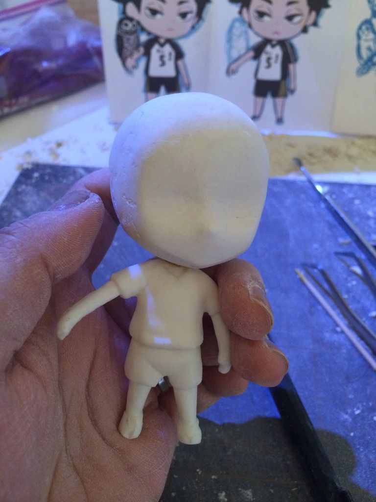 赤葦君フィギュア製作6 顔の形を調整してかち割る おさしみ製作所 赤葦君フィギュア製作6 顔の形を調整してかち割る おさしみ製作所