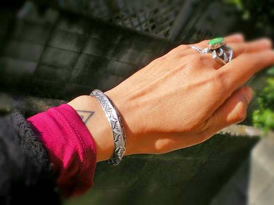 Indian Jewelry☆Triangle Wire Bangle Bracelet : さそり座AB型