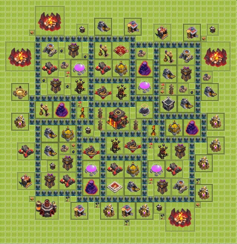 Th10 タウンホールレベル10 配置 資源 クラッシュオブクラン Clash Of Clans 配置