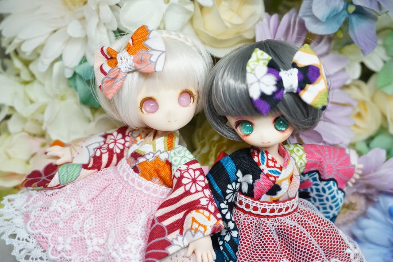 和ドレス２着と Satiのドール服制作部屋