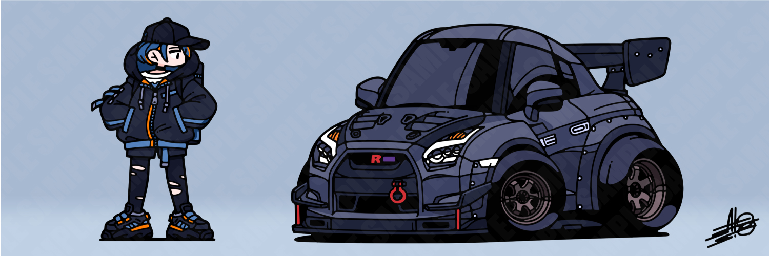 日産 GT-R R35 / さとしおのイラスト制作事例 case14 : 偶刊サトシオ 