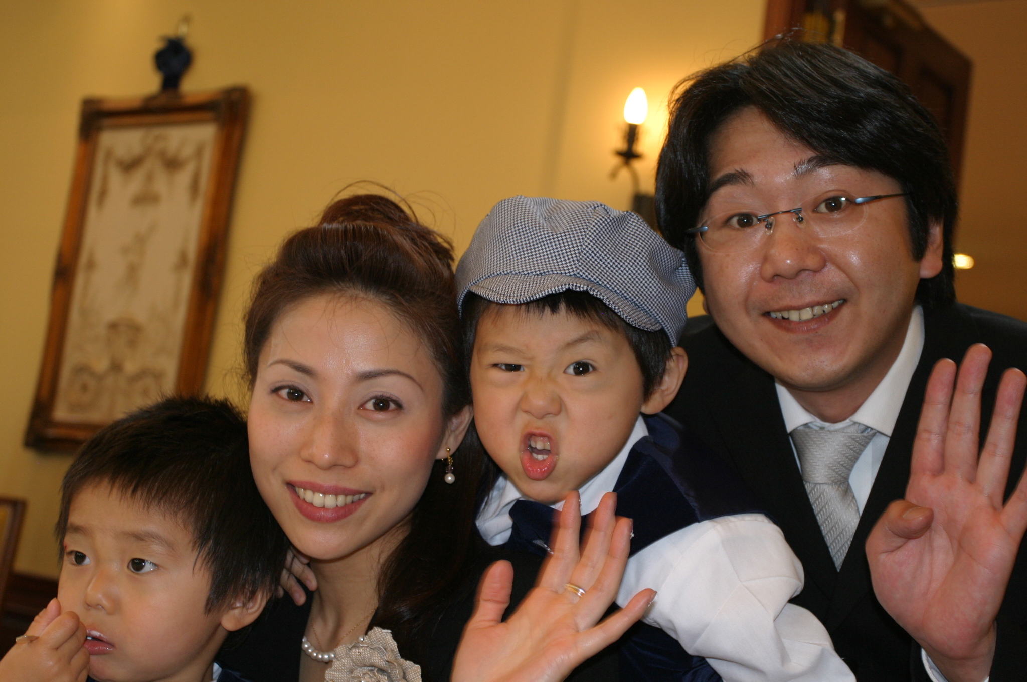 結婚式での林一家 佐藤の白血病闘病日記