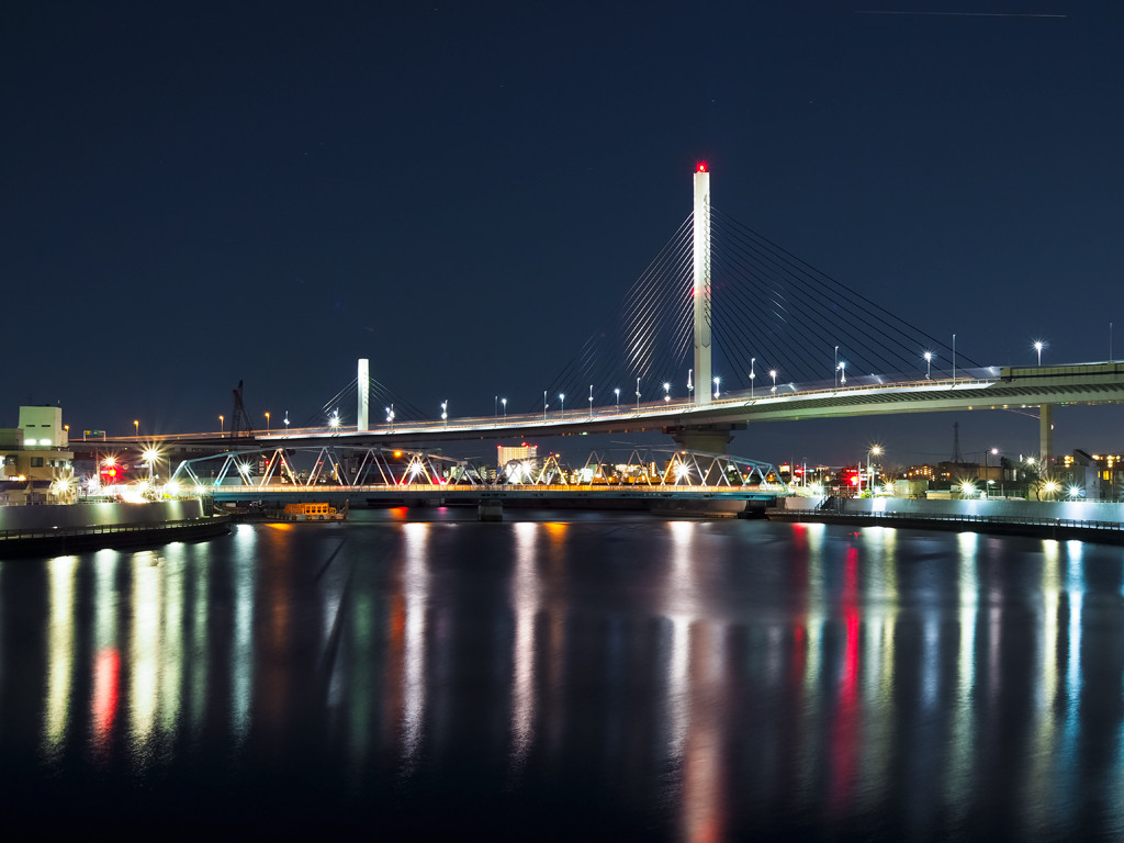 中川右岸緑道公園 Nightscape 夜景 夕景記録帳