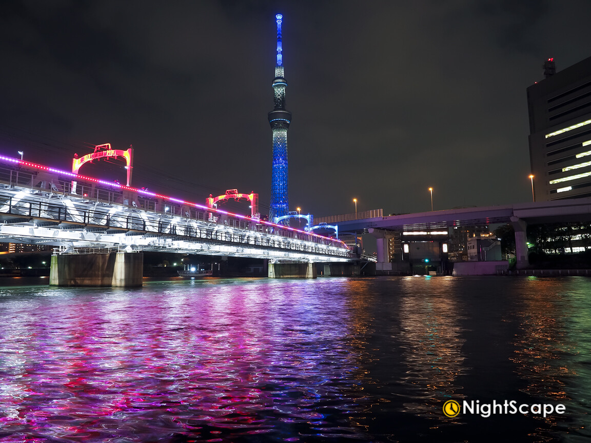 隅田川テラス台東区 8 Nightscape 夜景 夕景記録帳