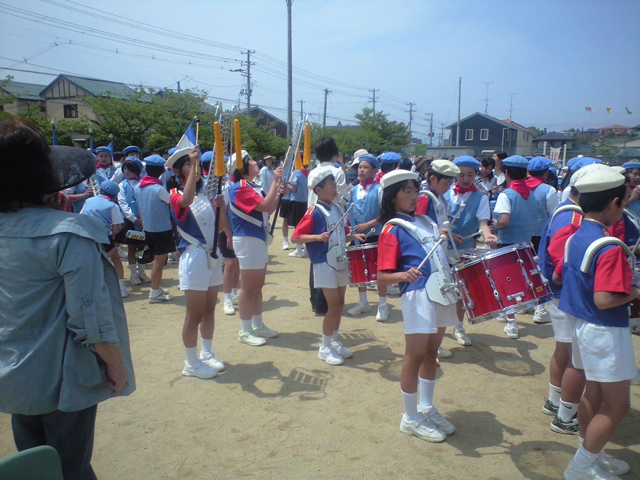６年生のメインイベントの鼓笛隊 福島県いわき市からの便り