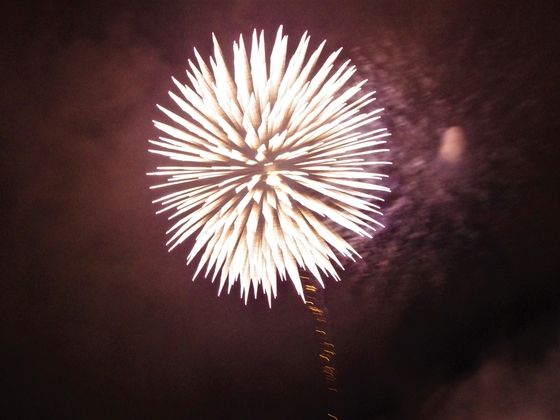 女神湖で花火 里山里海だより