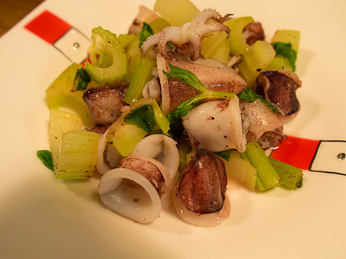 小ヤリイカとセロリの炒めたん Satoyanのうちごはん