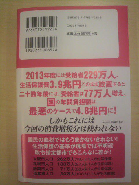 自民党が打ち出した生活保護改革案の精神と理想について、一番 