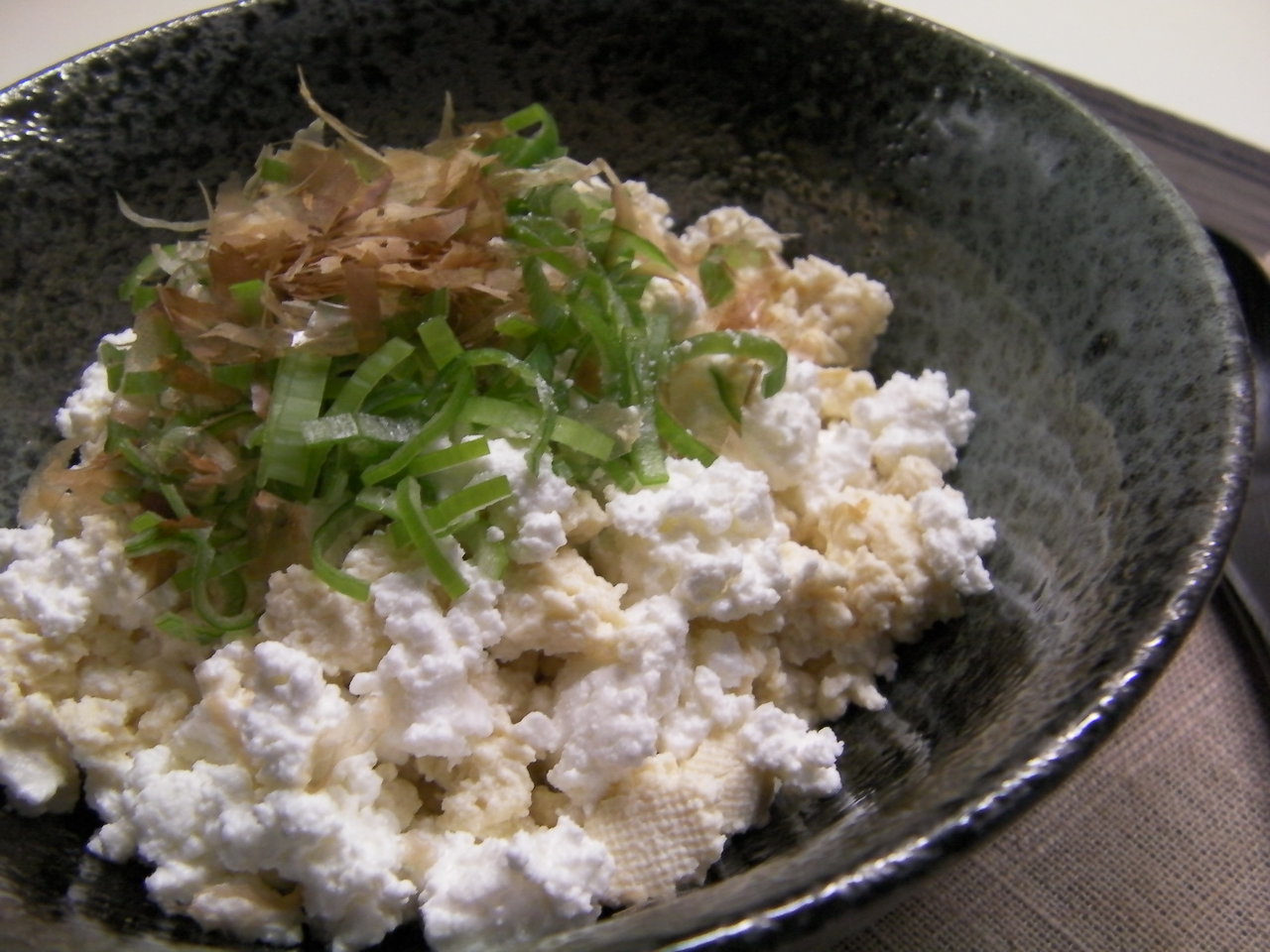 カッテージチーズと水切り豆腐 モロモロコンビのネギおかか 彩月satsukiの料理帖