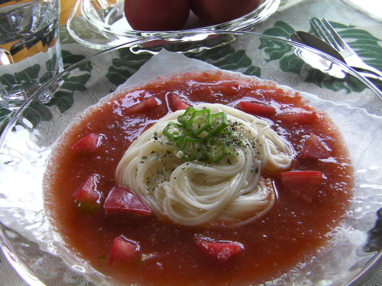 完熟トマトすりおろしソースでイタリアン素麺 彩月satsukiの料理帖 完熟トマトすりおろしソースでイタリアン素麺 彩月satsukiの料理帖