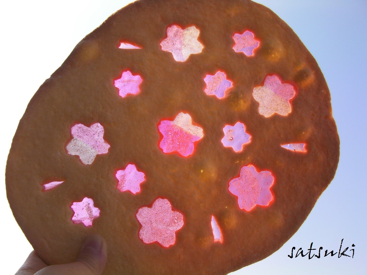 桜のジャンボステンドグラスクッキー 彩月satsukiの料理帖 桜のジャンボステンドグラスクッキー 彩月satsukiの料理帖