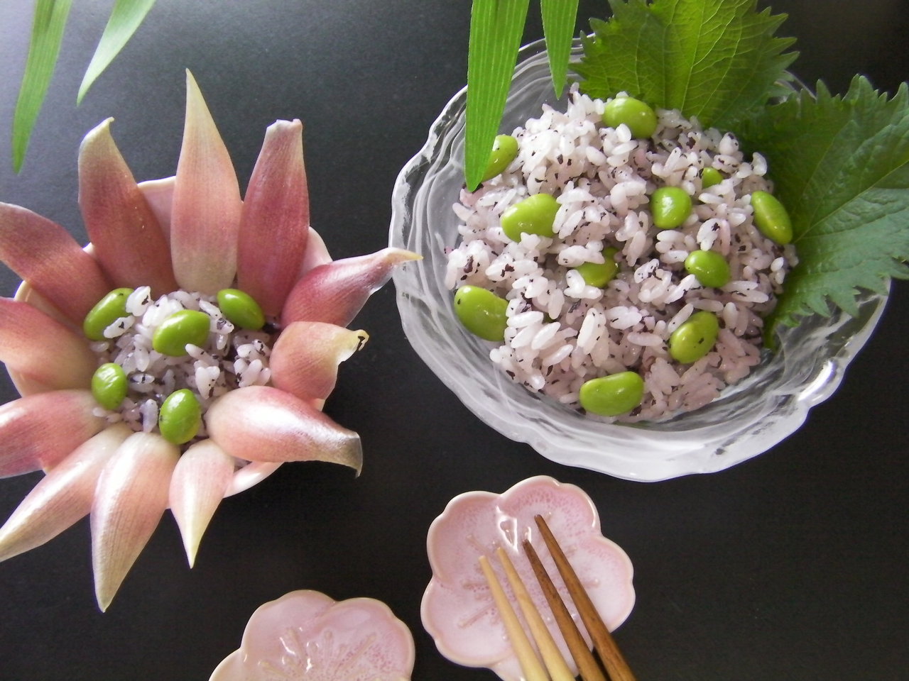 赤しそと枝豆の混ぜご飯 彩月satsukiの料理帖