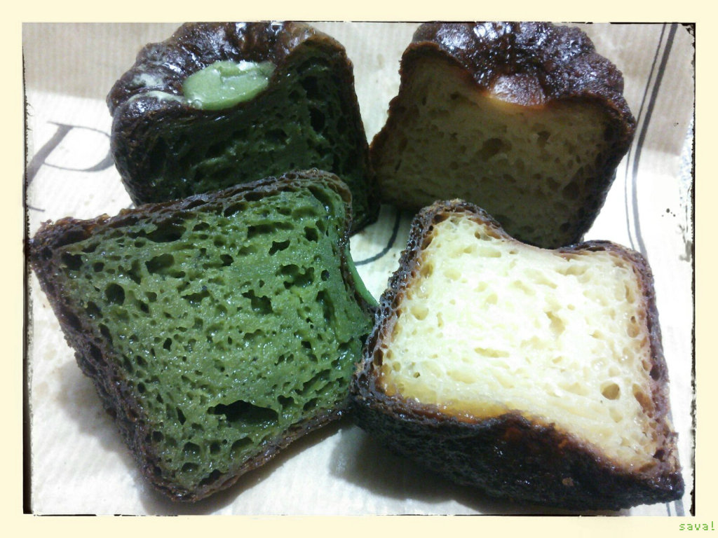 Paulのカヌレに抹茶味が出ておった sava Paulのカヌレに抹茶味が出ておった sava