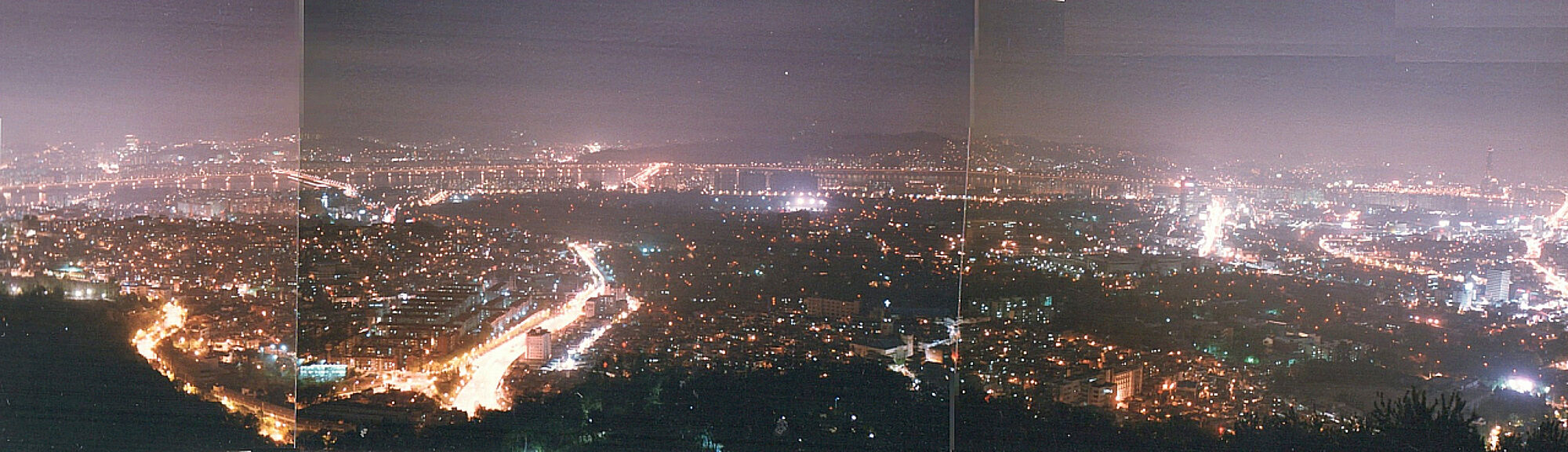 ソウルタワーからの夜景と眺望 ソウル市龍山区 高層住宅自由区 復刻版 ソウルタワーからの夜景と眺望 ソウル市龍山区 高層住宅自由区 復刻版