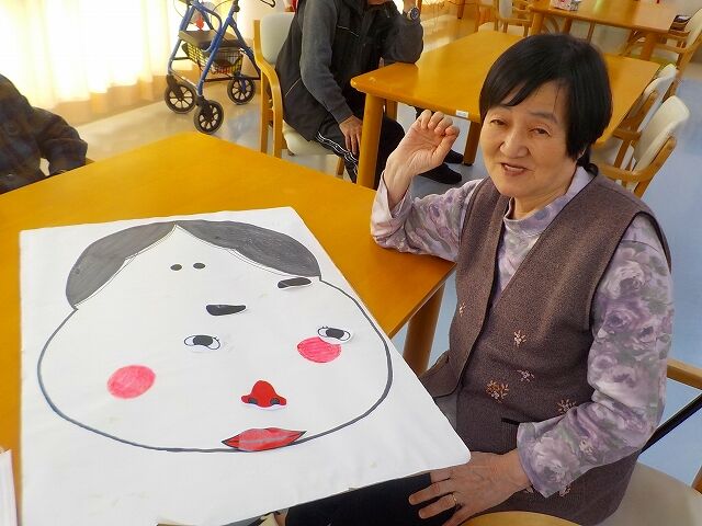 宗像館です 福笑いゲームで大笑い さわやかダイアリー