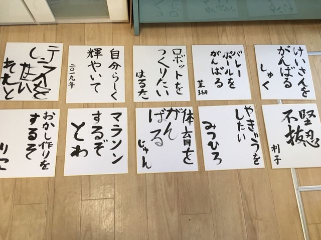 今年の抱負 夢や目標 をお習字しました さわやかダイアリー
