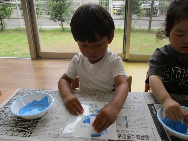 暑中見舞い製作 くきのうみ保育園 さわやかダイアリー