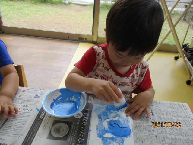 暑中見舞い製作 くきのうみ保育園 さわやかダイアリー