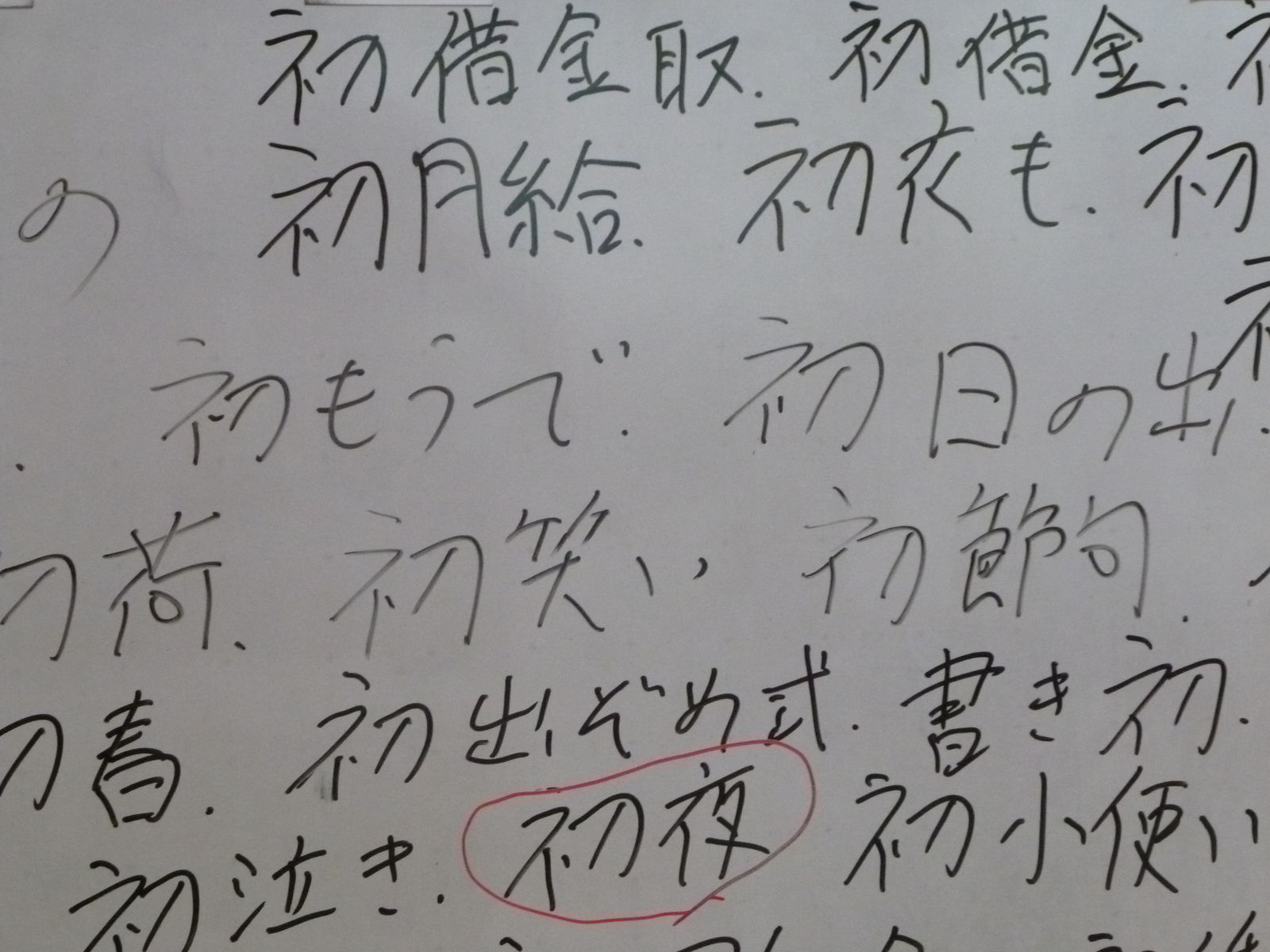 初 が つく 言葉