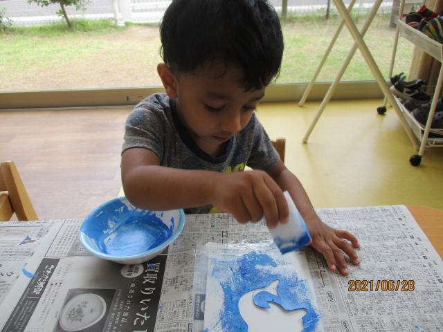 暑中見舞い製作 くきのうみ保育園 さわやかダイアリー