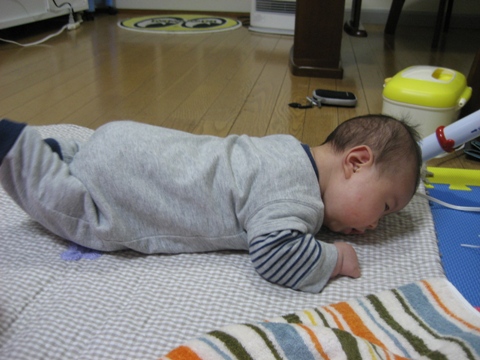 うつ伏せをすると足が上がって ずりばい出来ない赤ちゃんへのサポート方法 赤ちゃんの発達サポートブログ