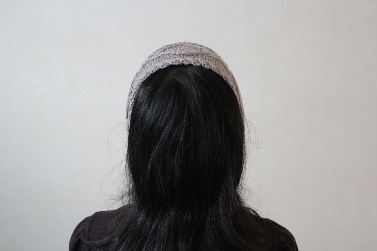 着画 Cascade Yarn Ultra Pima Fineでmichiyoさんのヘアバンドを編みました Knits Nest 着画 Cascade Yarn Ultra Pima Fineでmichiyoさんのヘアバンドを編みました Knits Nest